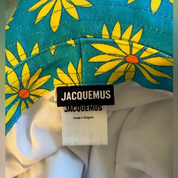 Jacquemus Le Bob Artichaut Floral Bucket Hat in Blue - Picture 2 of 3